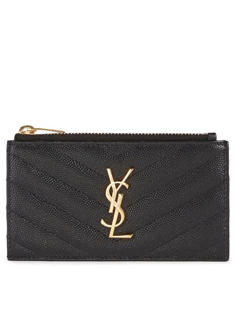 ysl card holder women's|ysl card holder with zipper.